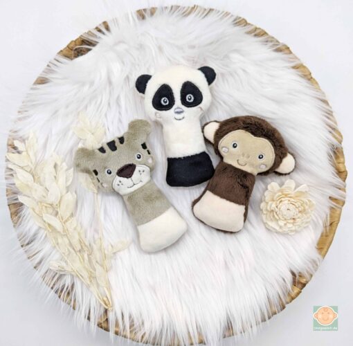 Babyrasseln Tiger Panda Affe