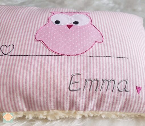 Kinderkissen 20x30cm mit Name Eule